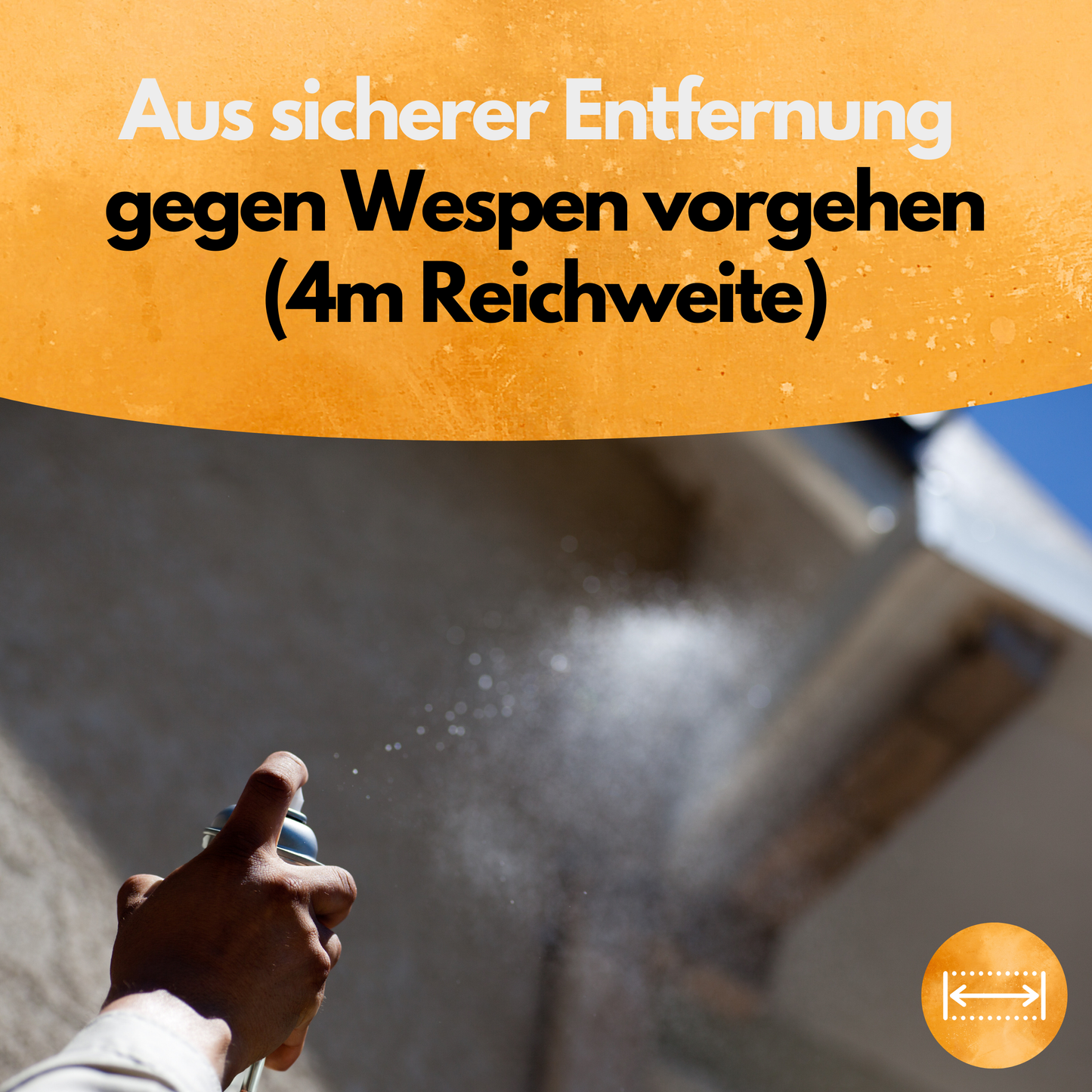 Schädlingsmeister WESPEN POWER SPRAY - 500ml - 4m Reichweite (Wespenspray, Wespengift)