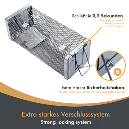 Panteer ® Rattenfalle Komplettset inkl. Köder