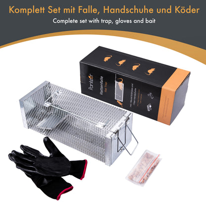 Panteer ® Rattenfalle Komplettset inkl. Köder